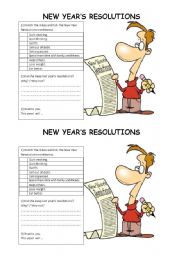 NEW YEARS RESOLUTIONS