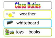 English Worksheet: Class Duties