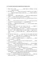 practice on tense choosing(present simple/present progressive/simple past)