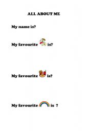 English Worksheet: ALL ABOUT ME