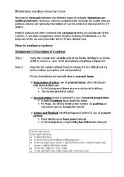 English worksheet: Describing and Analysing cartoons