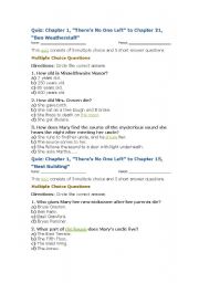 English Worksheet: Quiz