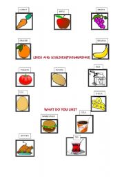 English worksheet: Flashcards (Food and Drinks)