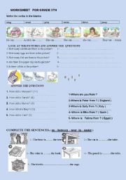 English worksheet: worksheet