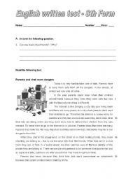 English Worksheet: Test on Chat rooms