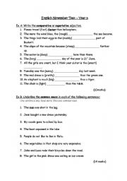 English Worksheet: English Worksheet