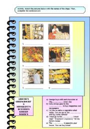English Worksheet: Places in the city - shops