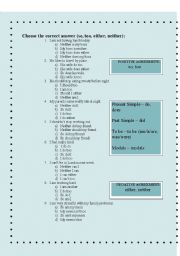 Either/neither, so/too with auxiliary verbs