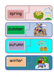 English Worksheet: the four seasons