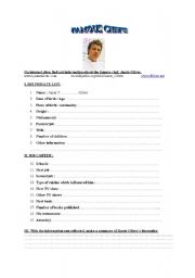 English Worksheet: Jamie Olivers biography