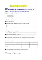 English Worksheet: webquest environmental issues