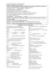 English Worksheet: Goodbye My lover by James Blunt