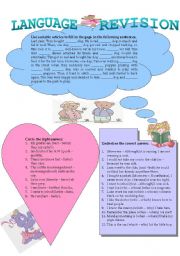 English Worksheet: Language Revision 