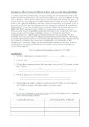 English Worksheet: sustainability-comparative