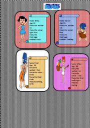 English Worksheet: ROLE PLAYS WITH THE FLINSTONES