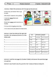 English Worksheet: Module 4 ,section 3 