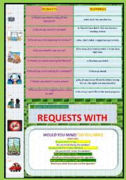 English Worksheet: REQUESTS WITH 