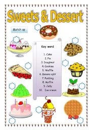 English Worksheet: Sweet & Dessert