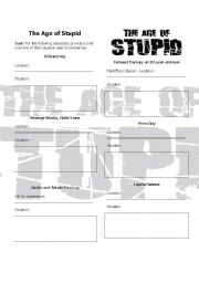 The Age of Stupid Worksheet