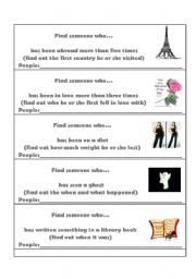 English Worksheet: Fing who Present Perfect