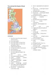 English Worksheet: The Land and the People of Great Britain