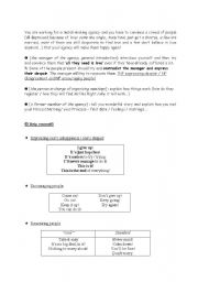 English worksheet: match making agency roleplay