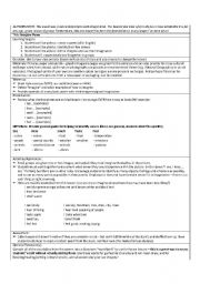 English Worksheet: Imagine Lesson - Poem