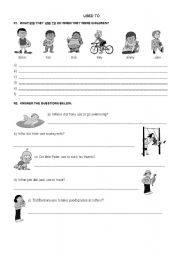 English Worksheet: Used to