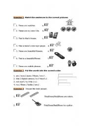 English Worksheet: this-these, that-those