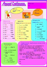 English Worksheet: Present continuous