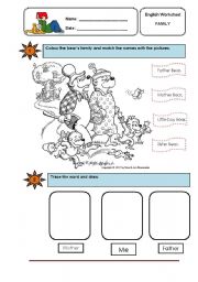 English Worksheet: Family