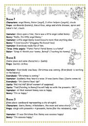 Little angel Benny - A christmas play - ESL worksheet by cgbraga