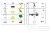 English worksheet: Phrase and coloring