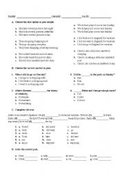 English worksheet: PASADO SIMPLE