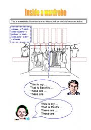 English Worksheet: Inside of a wardrobe