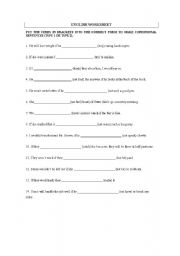 English Worksheet: Conditionals 1 and 2