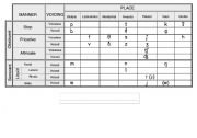 English worksheet: Consonant IPA chart