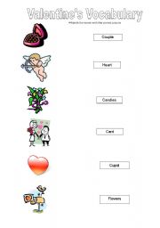 English Worksheet: Valentines vocabulary