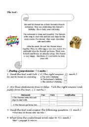 English Worksheet: The birthday celebration and others 