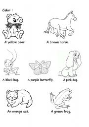 English Worksheet: coloring 