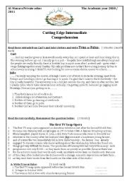 English Worksheet: Reading Comprehension