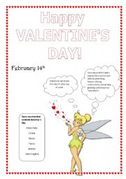 English Worksheet: Valentines day