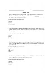 English Worksheet: Context Clues #1