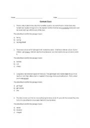 English worksheet: Context Clues #1