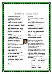 English Worksheet: hollywood - michael bubl