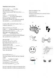 English Worksheet: Song: Somebody to love