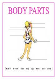 English worksheet: Body Parts