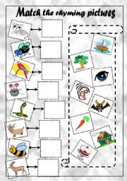 English Worksheet: Match the rhymes :)