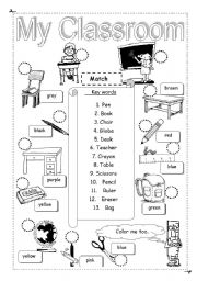 English Worksheet: My classroom