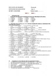 English Worksheet: bai tap